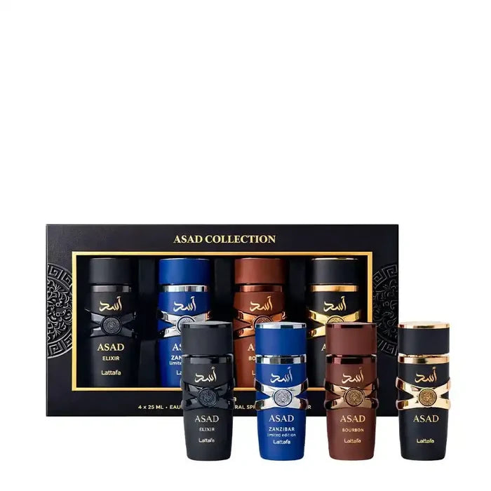 Lattafa Asad Collection EDP Gift Set – 4 × 25ml