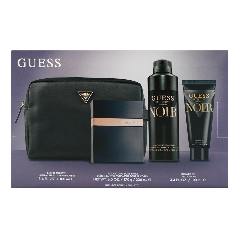 Guess Seductive Homme Noir EDT 3 in 1 Set